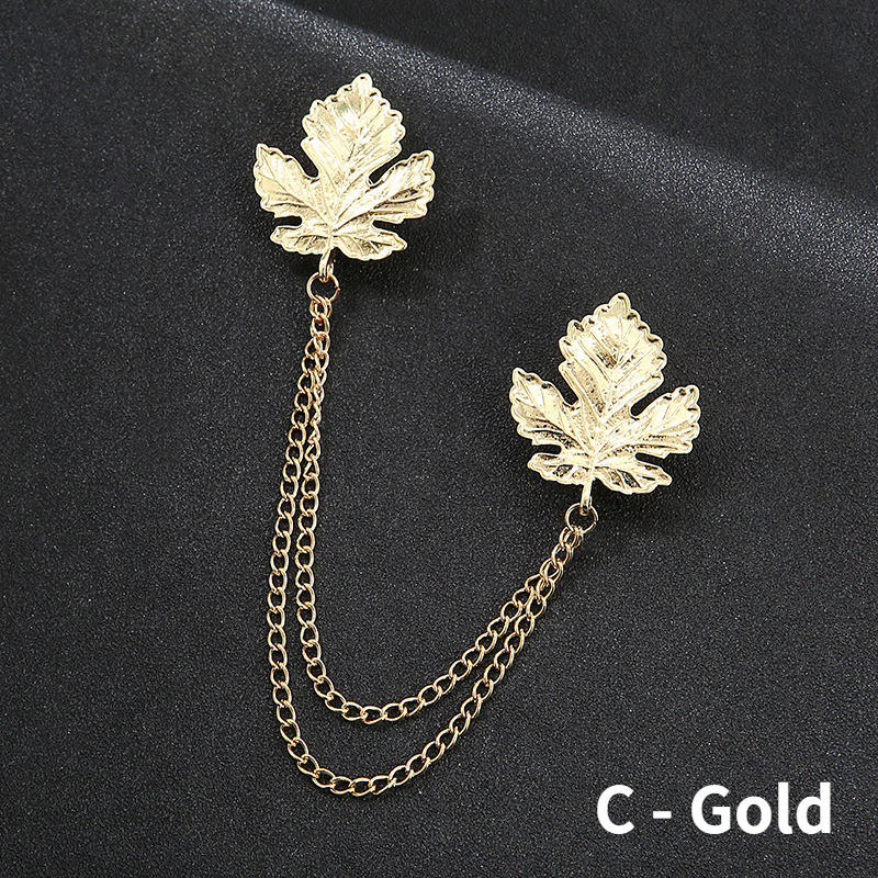 Chain Tassel Victory Brooch for Men Gold and Silver Designer Brooch Pin Collar Brooch for Men