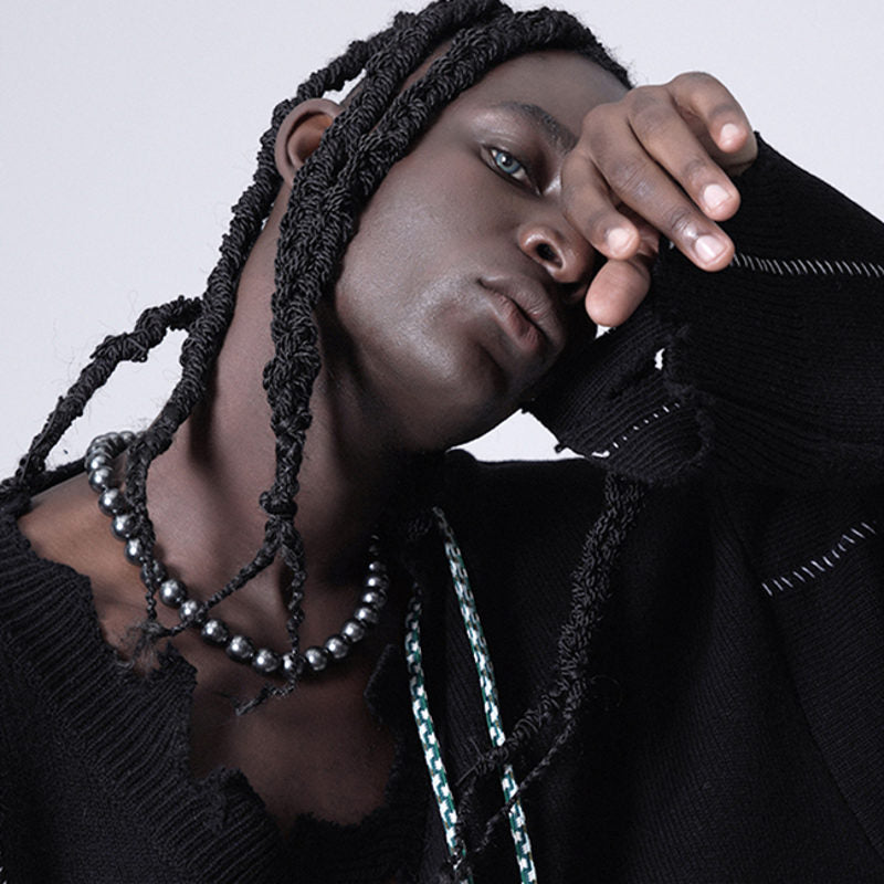 Black Pearl Necklace | Shell Pearl Necklace Men | Mens Pearl Necklace Choker