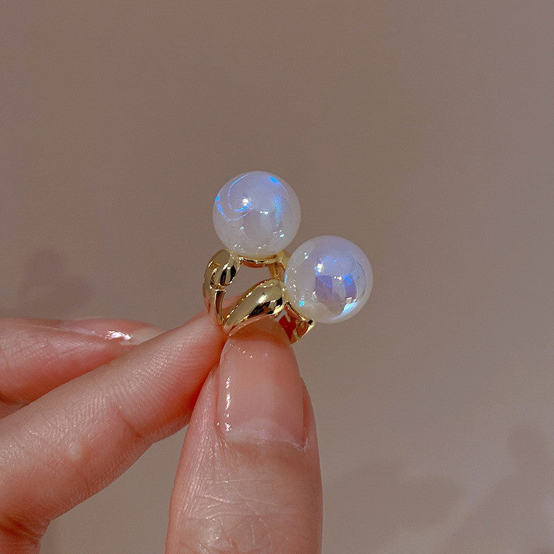 Summer Must-have 14mm Big Opal Drop Earrings | Moonstone Earrings with 14K Gold Plated Clasp