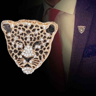 Leopard style Brooch for Men Handmade Jewelry Gift