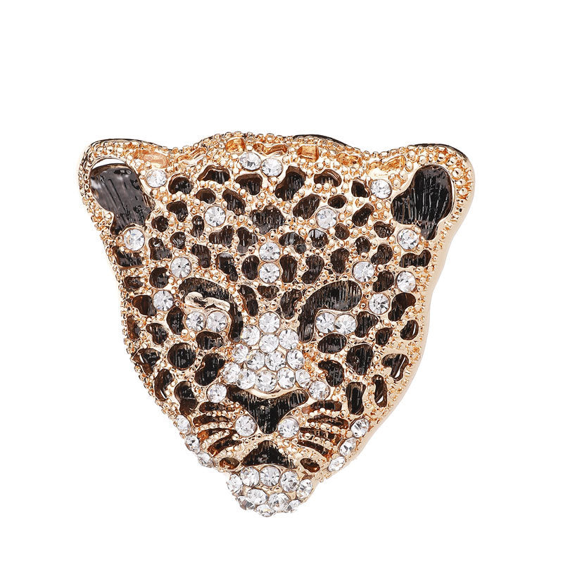 Leopard style Brooch for Men Gold Silver Black Cheetah Brooch Pin
