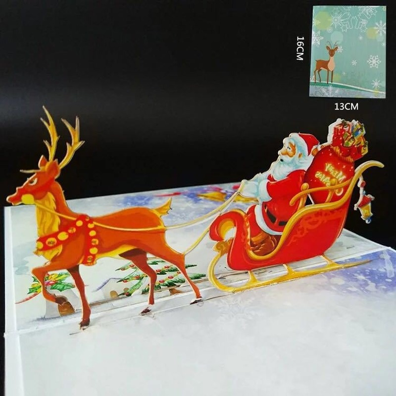 Christmas tree 3D Christmas Cards Envelope Included Pop Up Greeting Cards, Funny Unique 3D Holiday Postcards - Gifts for Xmas, Thank You Cards