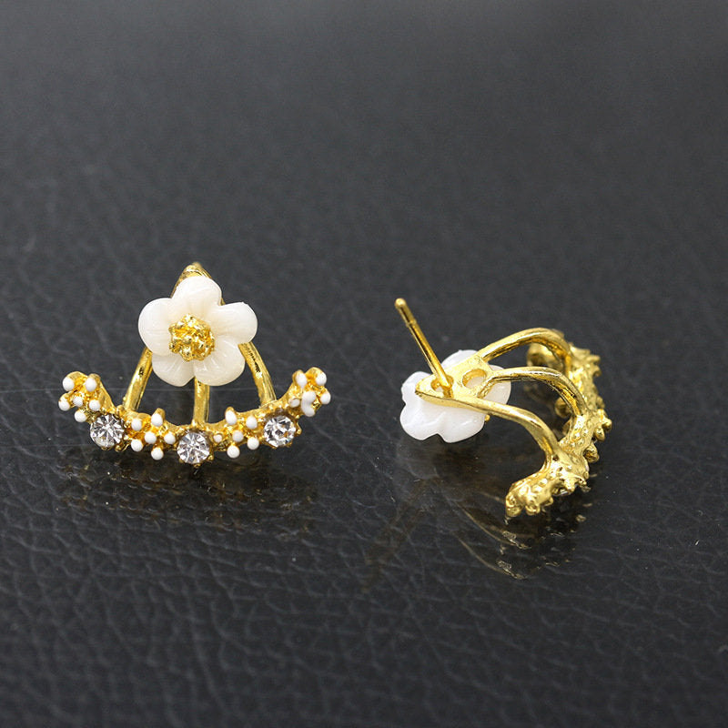 Daisy Stud Earrings | Flower Earring Jackets | Detachable Jacket Earrings with Sterling Silver Pins
