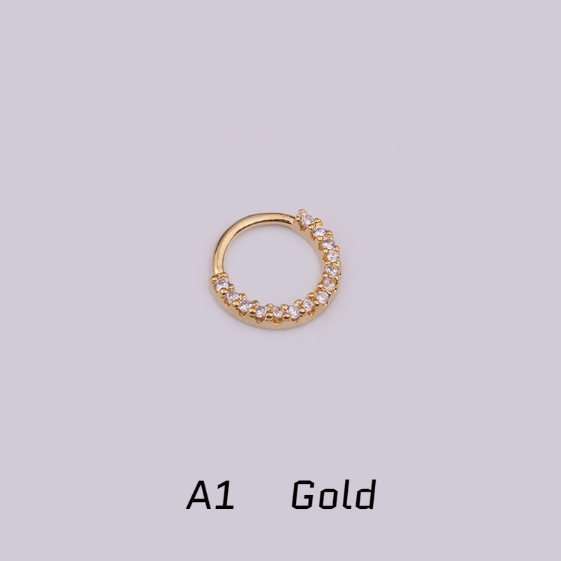 20G Titanium 20G CNC Pave Clicker Ring - Nose, Cartilage, Earlobe