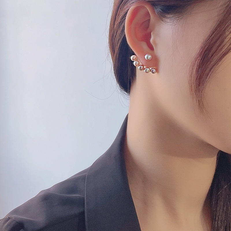 Freshwater Pearl Earrings Vintage Pearl Jackets Earrings in 14K Gold and Sterling Silver