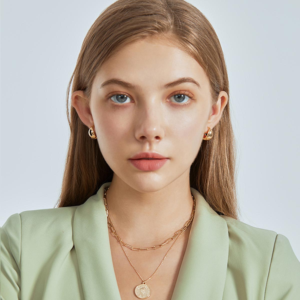 Chunky Hoop Earrings in 18K Gold Plated and Silver | Teardrop Gold Huggie Earrings and Sliver Huggie Earrings
