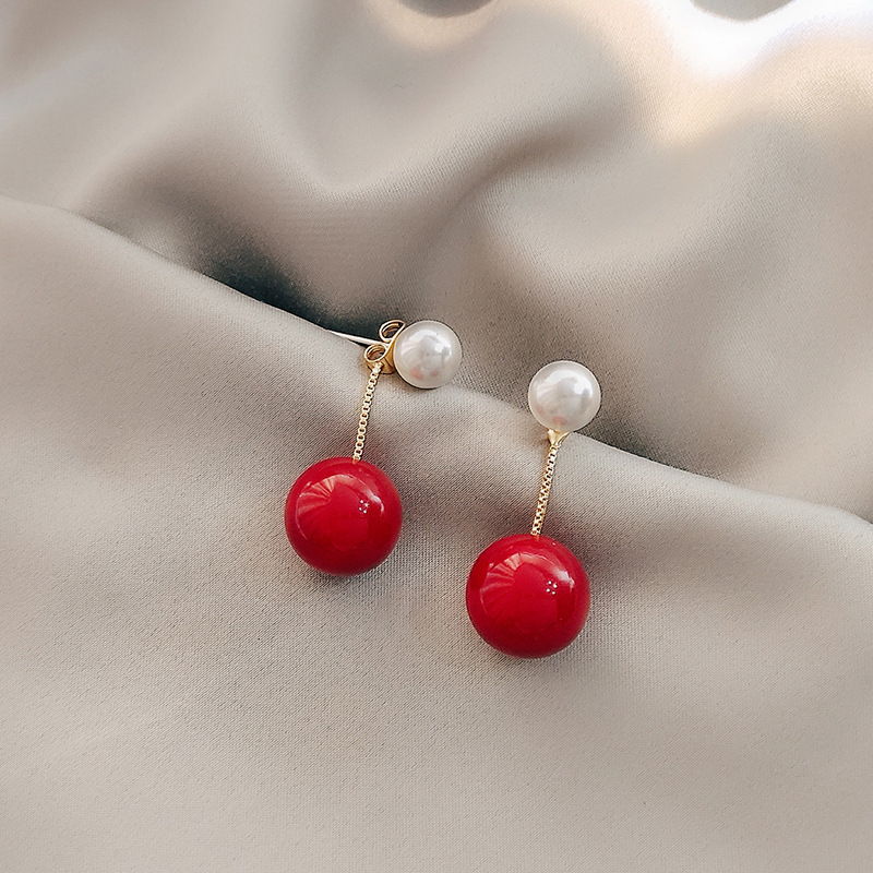 Double Pearl Dangle Earrings | Dangle Pearl Earring Jackets with Sterling Silver Pins