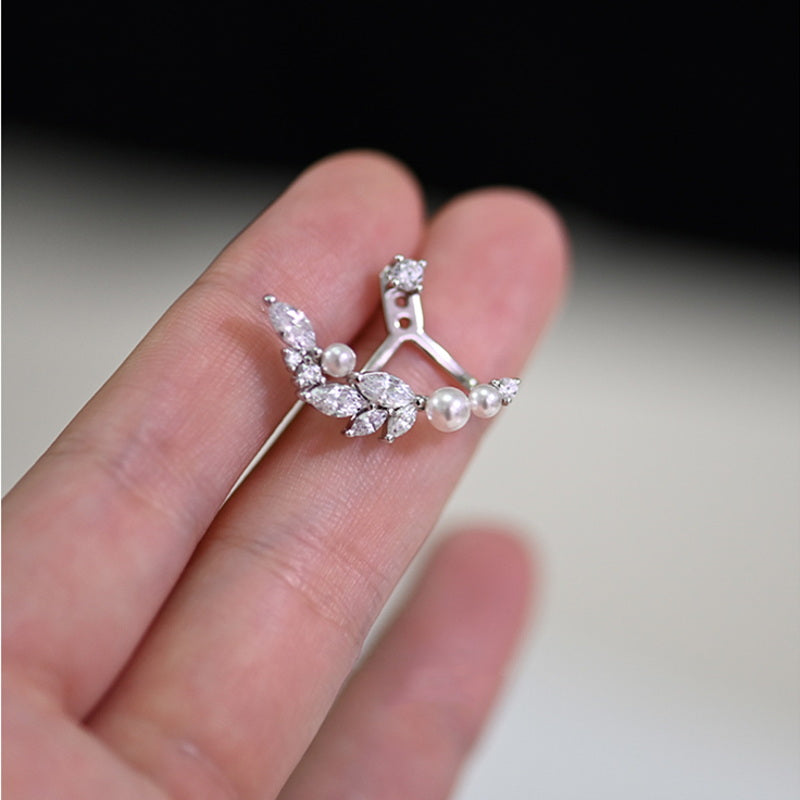 Wing Shaped Earring Jackets | Diamond Earring Jackets | Pearl Earring Jackets for Studs