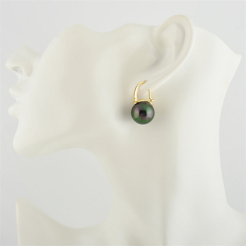 Black Pearl Earrings | Available in White, Champagne, Grey, Gold and Black | Pearl Dangle Earrings