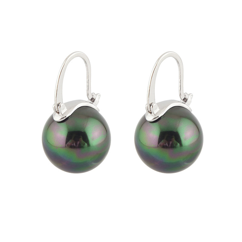 Black Pearl Earrings | Available in White, Champagne, Grey, Gold and Black | Pearl Dangle Earrings