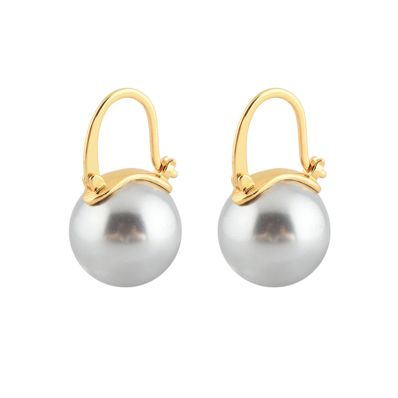 Black Pearl Earrings | Available in White, Champagne, Grey, Gold and Black | Pearl Dangle Earrings