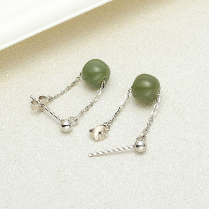 Pearl Dangle Earrings | Faux Pearl Earrings | Dangle Pearl Earrings with Silver Pins (10mm)