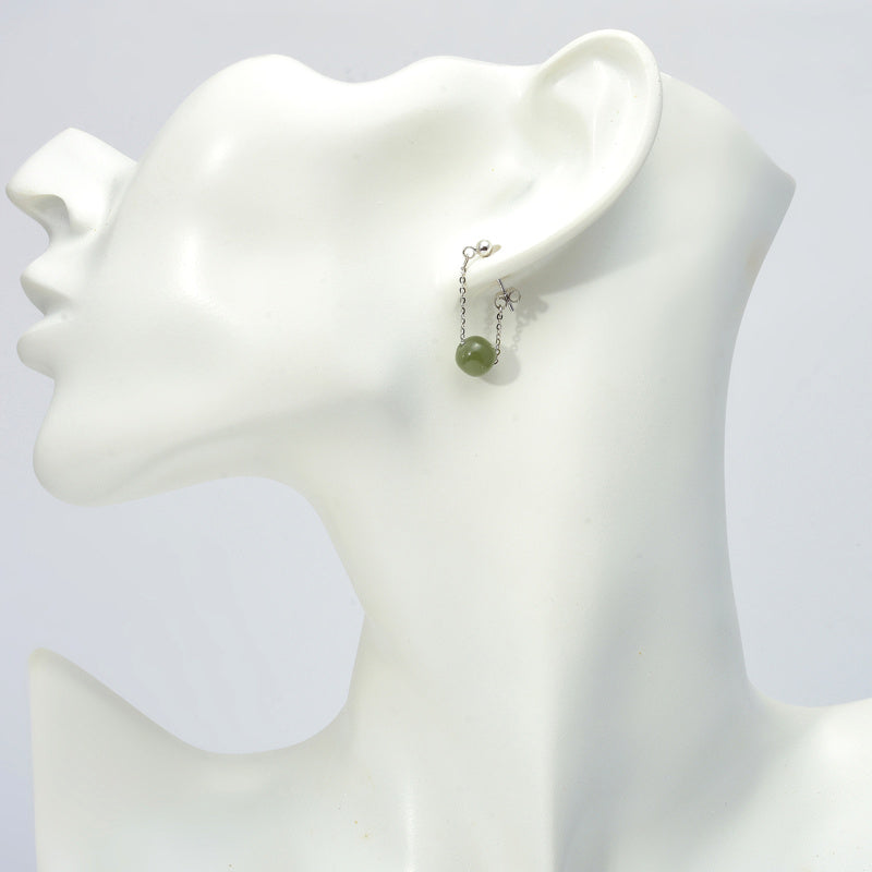 Pearl Dangle Earrings | Faux Pearl Earrings | Dangle Pearl Earrings with Silver Pins (10mm)