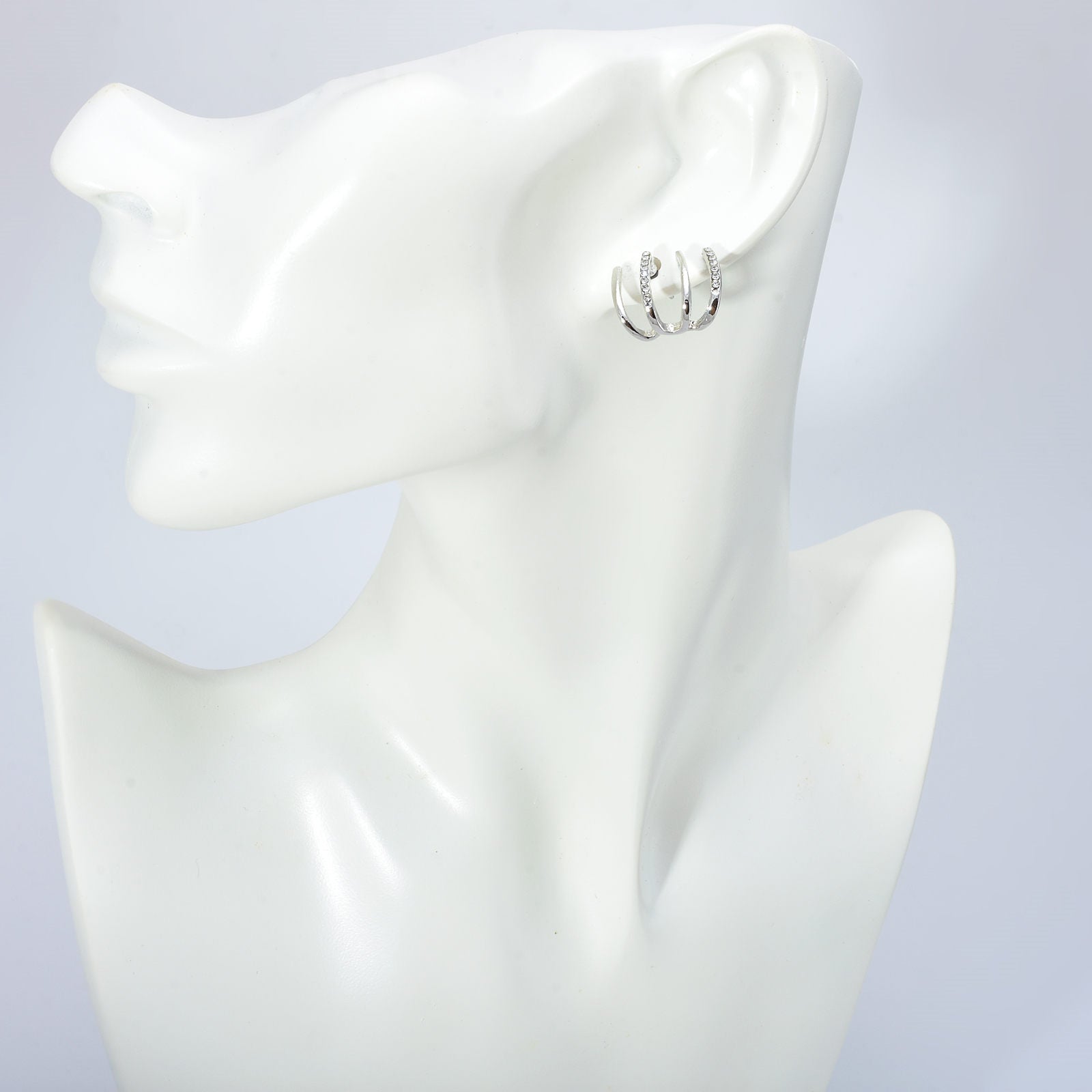 Boucles d'oreilles créoles multi-or | Petites créoles à perles | Boucles d'oreilles créoles à griffes pour femmes