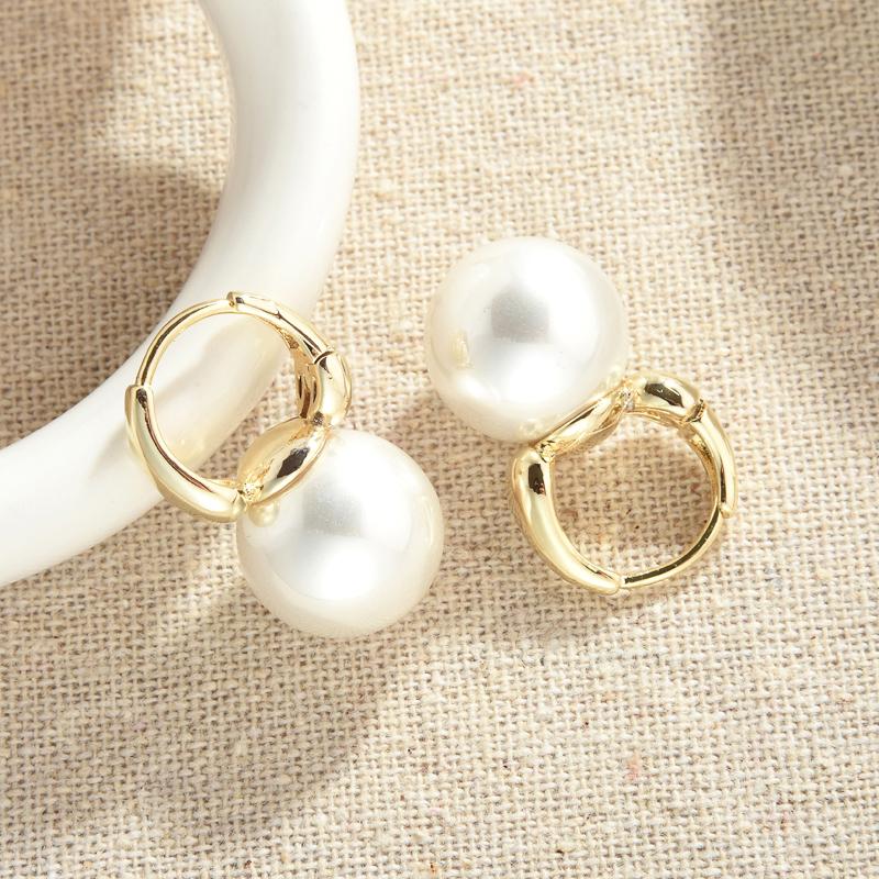 Neue, elegante Perlenohrringe für Damen in einer 14 Karat vergoldeten Setbox, mit kostenlosem Schmuck-Organizer, Muttertagsgeschenk