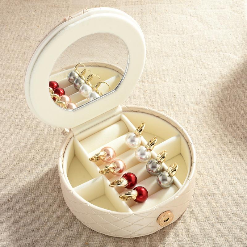 Neue, elegante Perlenohrringe für Damen in einer 14 Karat vergoldeten Setbox, mit kostenlosem Schmuck-Organizer, Muttertagsgeschenk