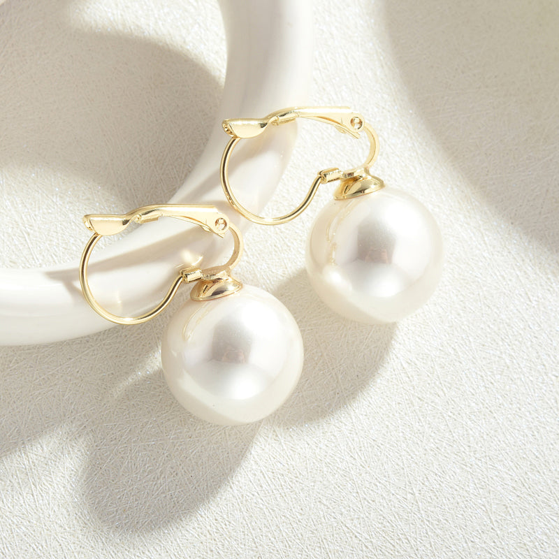 14k gold pearl dangle earrings