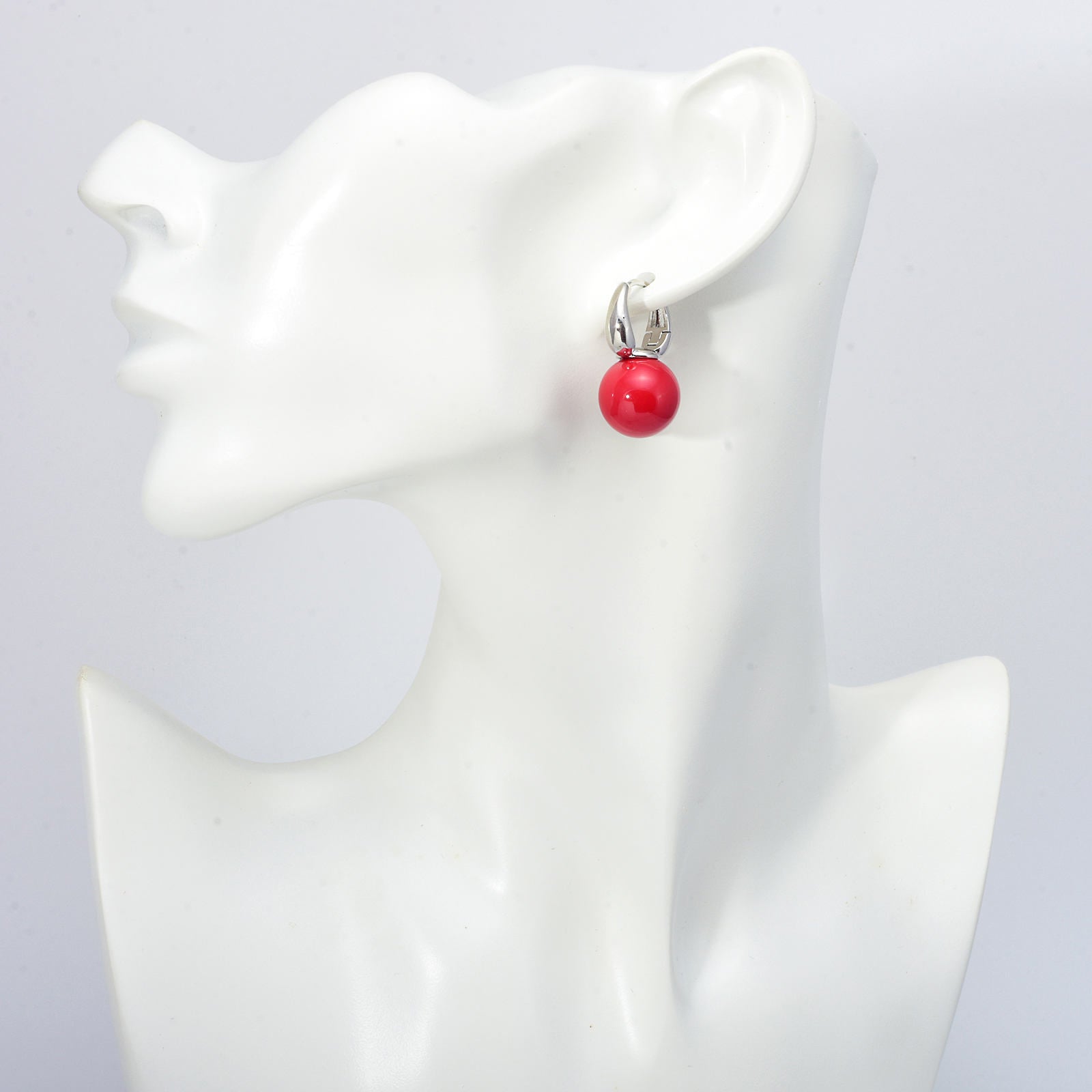 New Elegant Pearl Earrings 14mm Big Pearl Drop Earrings for Women in 14K Gold Plated Clasp (White, Champagne and Grey Available)