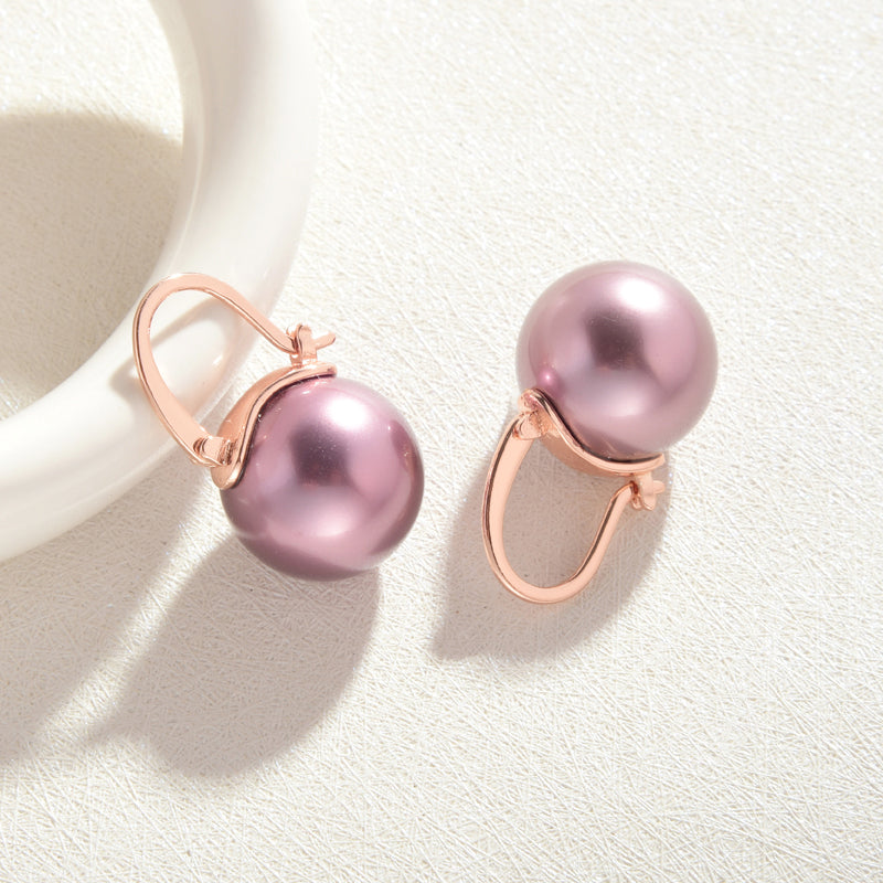 berry pearl earrings pink pearl