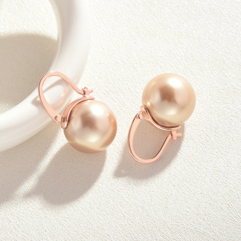 dangle pearl earrings gold