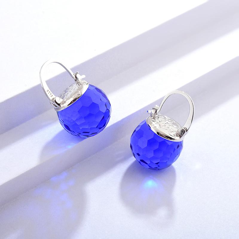 Crystal Ball Crystal Drop Earrings Available with Gold and Silver Clasp Set Box, with Free Jewelry Organizer, Mother's Day Gift