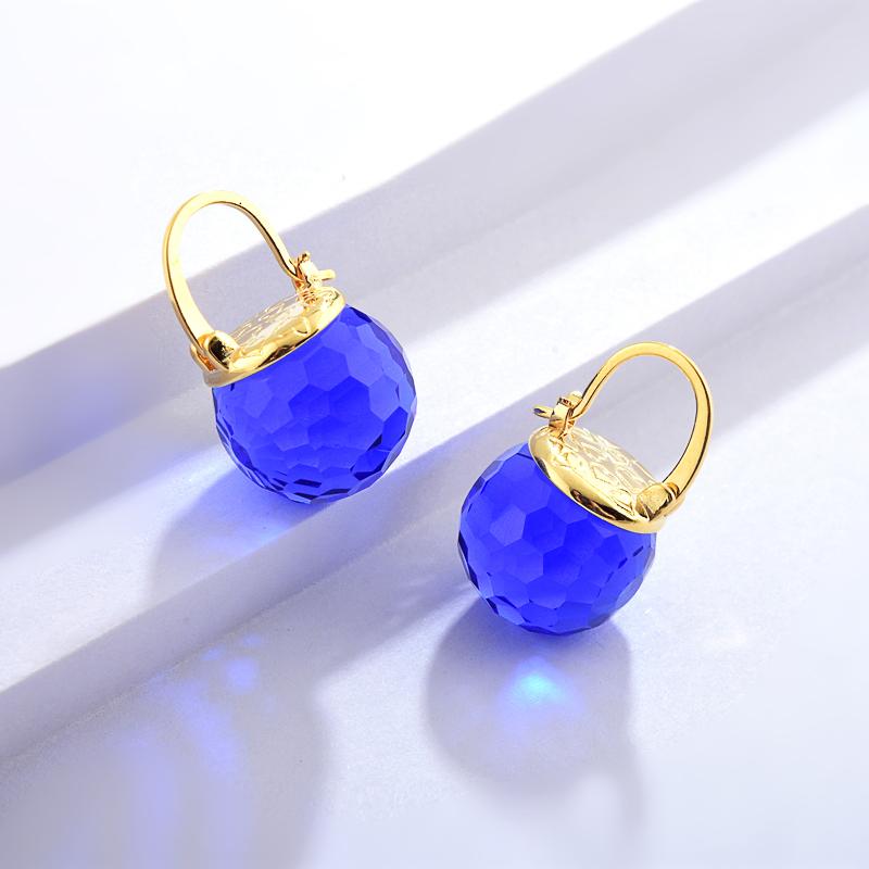 blue crystal earrings