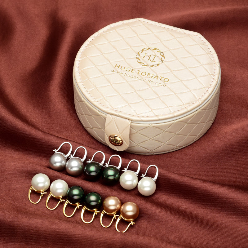 huge tomato Elegant Pearl Earrings Set