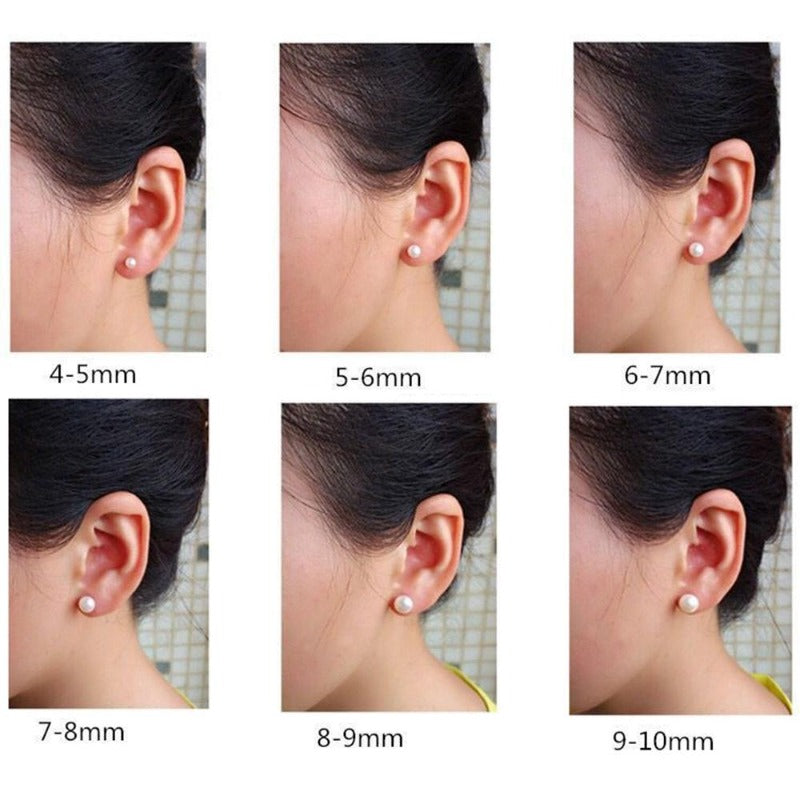 Boucles d'oreilles à tige en perles d'eau douce AAA | Boucles d'oreilles à tige en argent sterling avec perles véritables (6-12 mm)