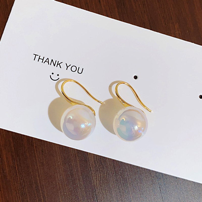 Summer Must-have 14mm Big Opal Drop Earrings | Moonstone Earrings with 14K Gold Plated Clasp