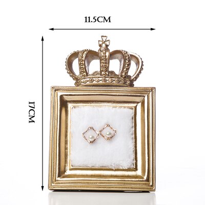 Palace royal style jewelry display stand gold crown photo frame earrings storage shooting props jewelry ornaments