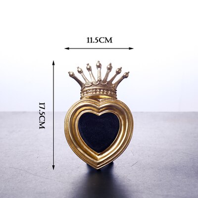 Palace royal style jewelry display stand gold crown photo frame earrings storage shooting props jewelry ornaments