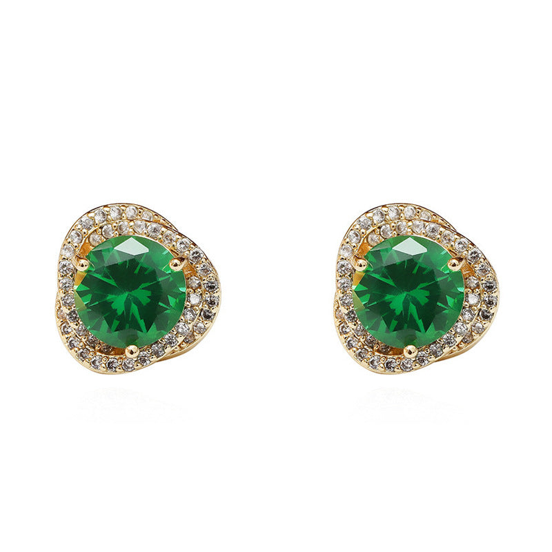Pendientes Piedra Luna Verde Oro 18K Joyería Hecha A Mano