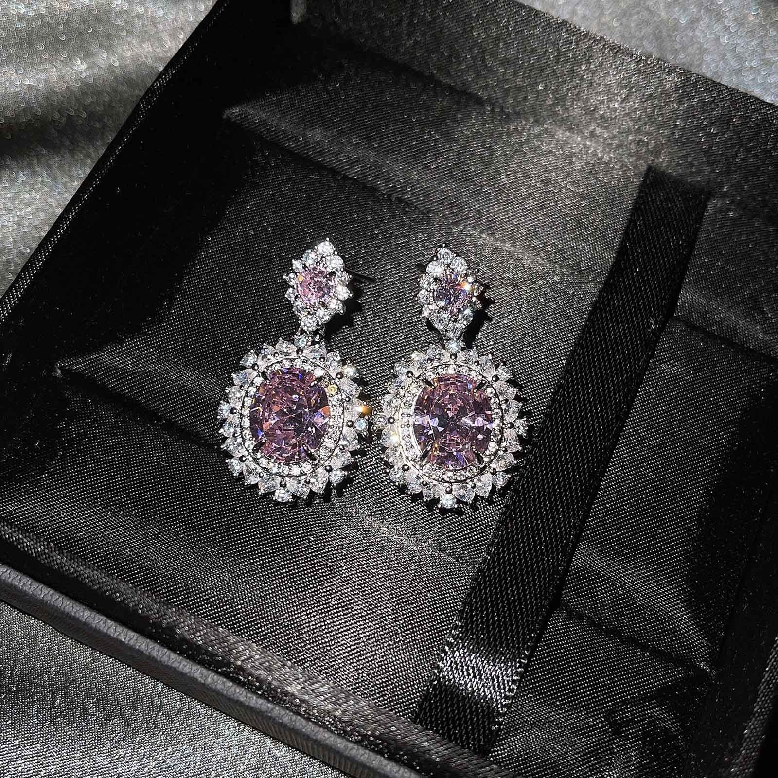 3 Color Available Super Shine Crystal Diamond Jewelry Sets | Crystal Earrings Crystal Pendant and Crystal Rings | Jewelry Sets for Women