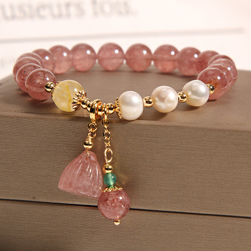 Mother's Day Gift Choice Aquamarine Jade Freshwater Cultured Pearl Bracelet with Sterling Silver Clasp