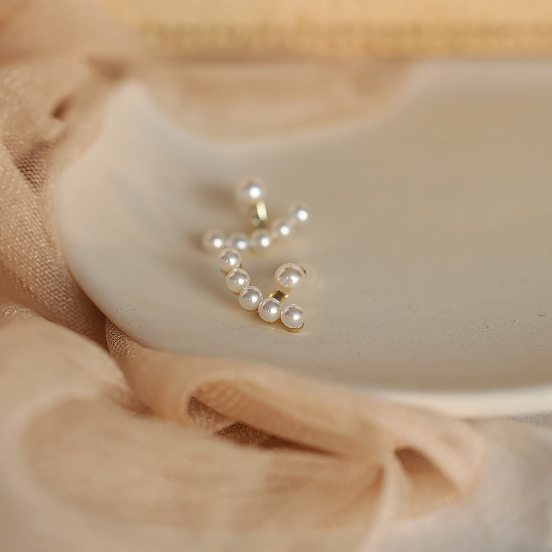 Freshwater Pearl Earrings Vintage Pearl Jackets Earrings in 14K Gold and Sterling Silver