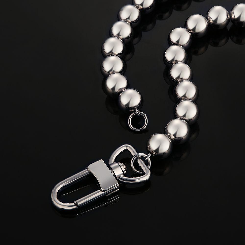 AAA Mens Pearl Necklace | Metal Real Pearl Necklace for Men in 18K Gold and White Gold Plated (10mm)
