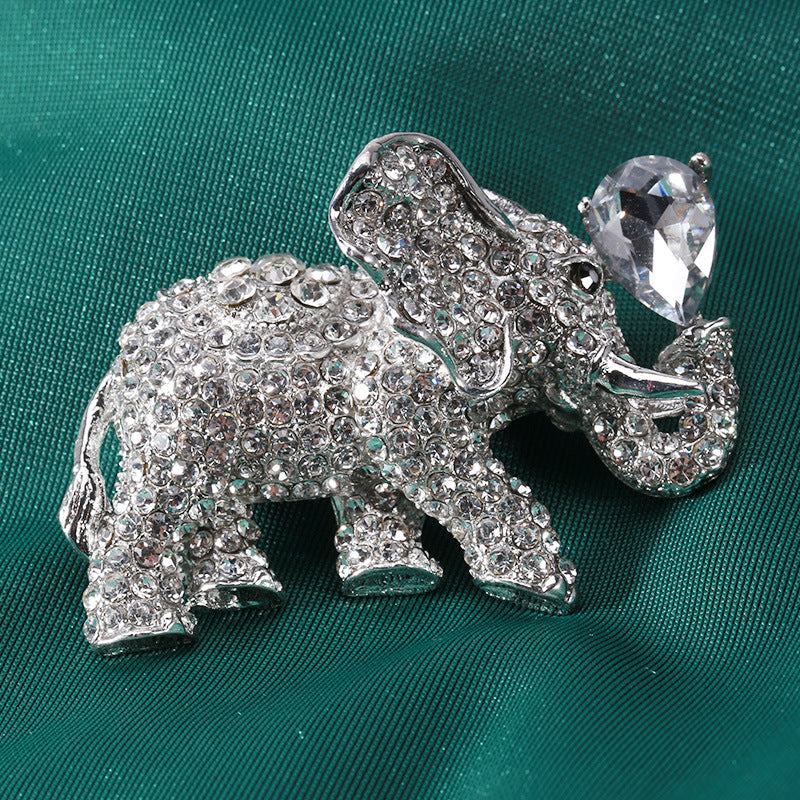 Broche estilo elefante para hombre, regalo de joyería hecho a mano