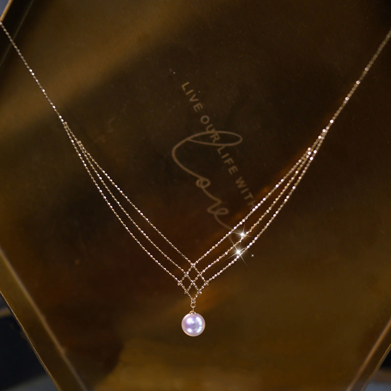 Super Beautiful AAA Freshwater Pearl Pendant | Multi Strand Pearl Pendant Necklace | Pearl Pendant in 18K Gold Plated