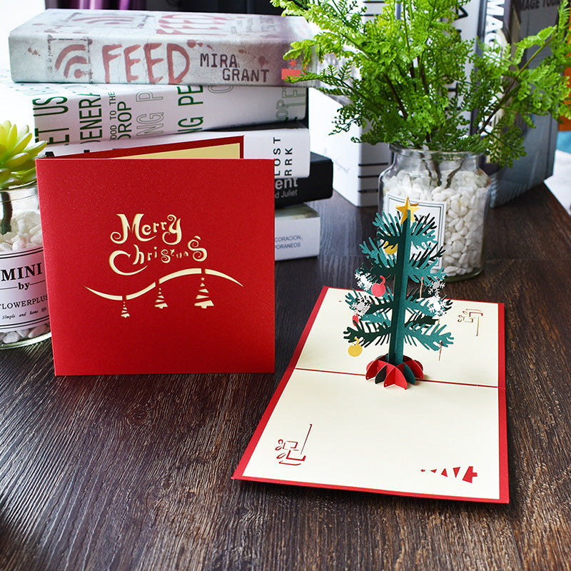 Creativity Christmas card 3D Christmas Cards Pop Up Greeting Cards, Funny Unique 3D Holiday Postcards - Gifts for Xmas, Thank You Cards