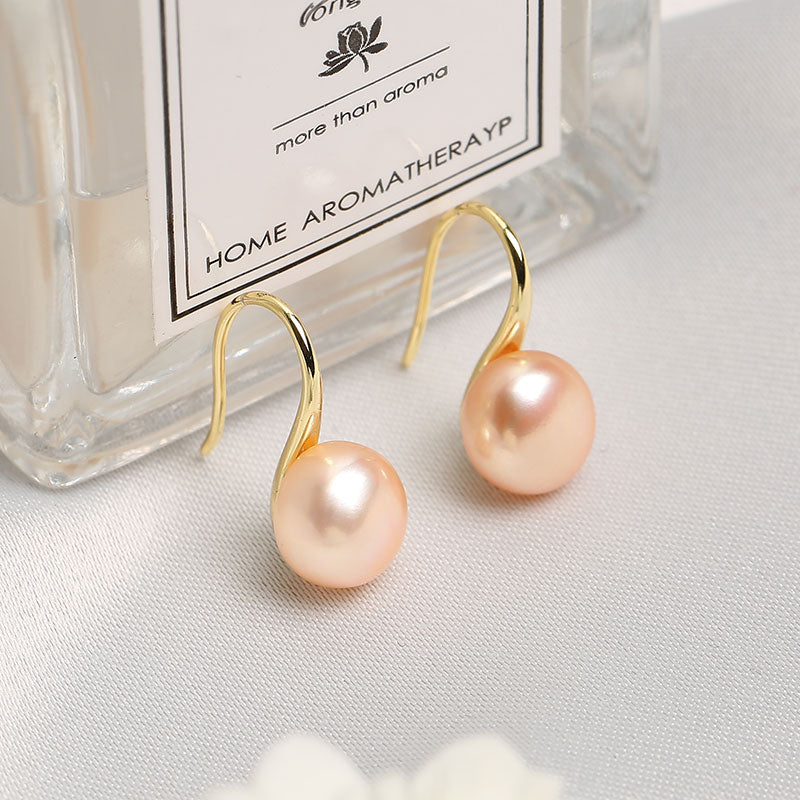 AAAA Freshwater Pearl Drop Earrings S925 | Real Pearl Earrings in Sterling Silver and 14k Gold Plated Pin