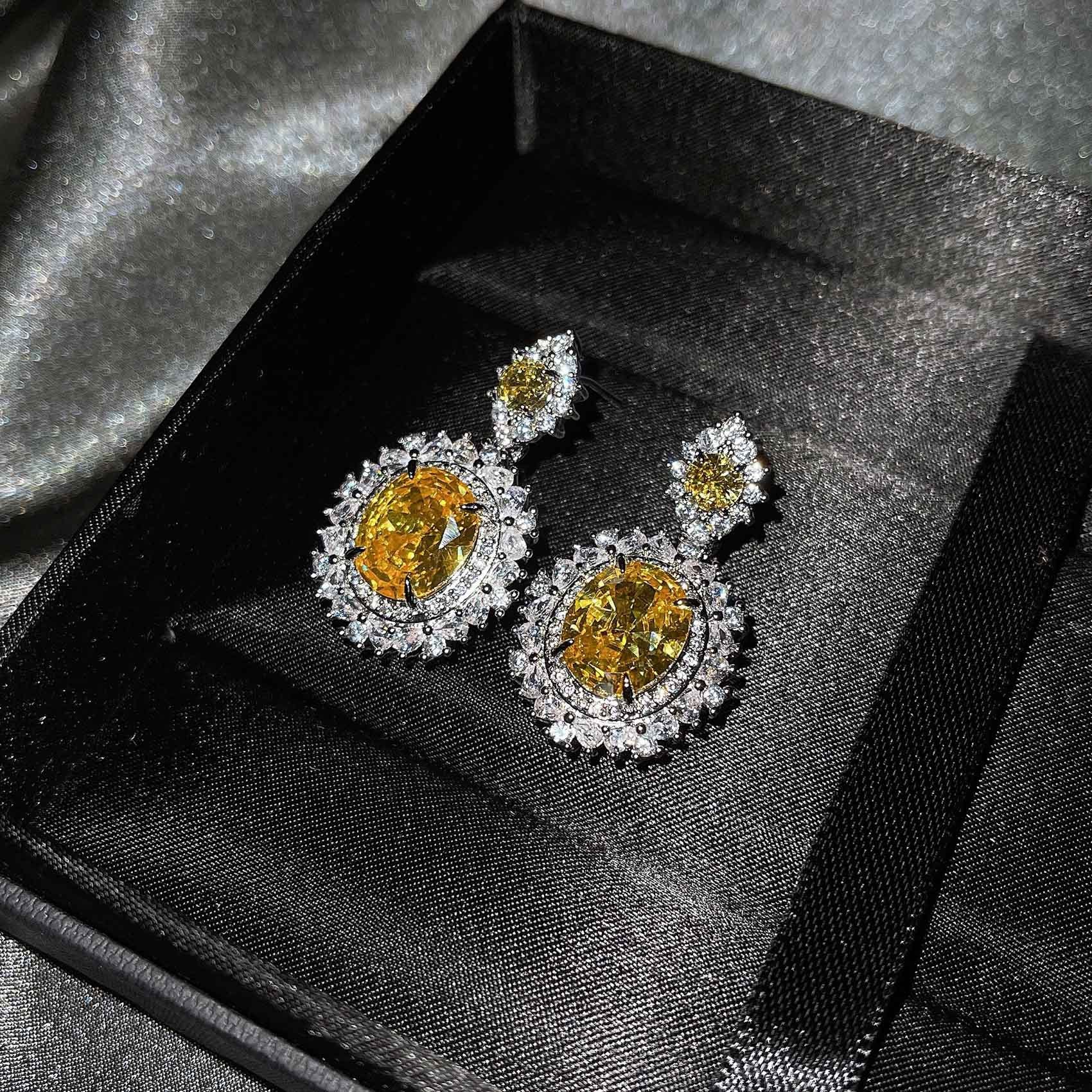 3 Color Available Super Shine Crystal Diamond Jewelry Sets | Crystal Earrings Crystal Pendant and Crystal Rings | Jewelry Sets for Women