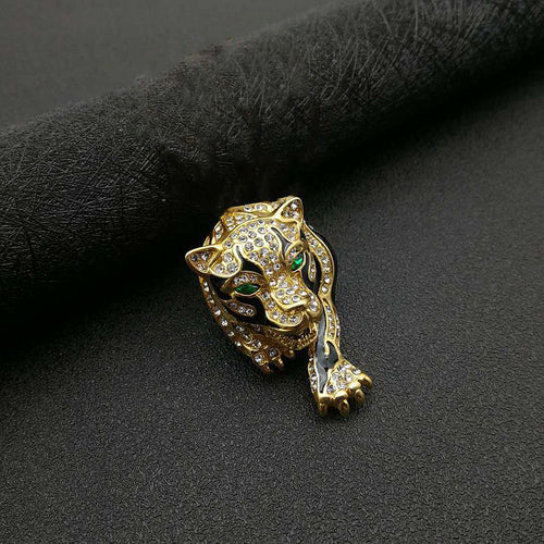 Leopard style Brooch for Men Handmade Jewelry Gift