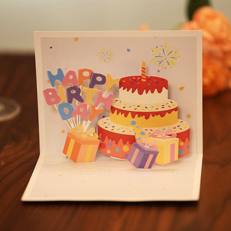 3D birthday Cards for Children Pop Up Greeting Cards, Funny Unique 3D Holiday Postcards