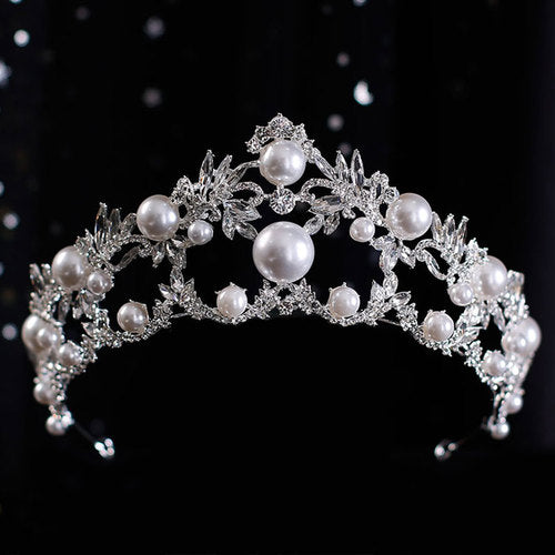 Wedding Tiaras | Pearl Wedding Crown | Diamond Bridal Crown for Wedding