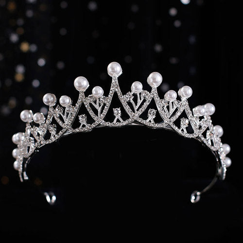 Wedding Tiaras | Pearl Wedding Crown | Diamond Bridal Crown for Wedding