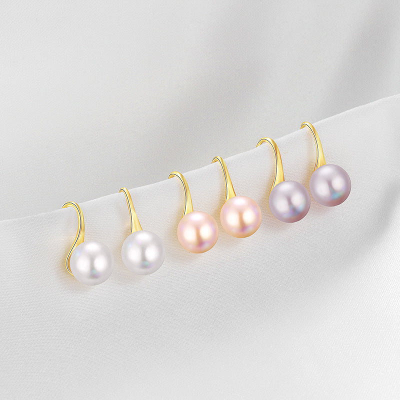 AAAA Freshwater Pearl Drop Earrings S925 | Real Pearl Earrings in Sterling Silver and 14k Gold Plated Pin