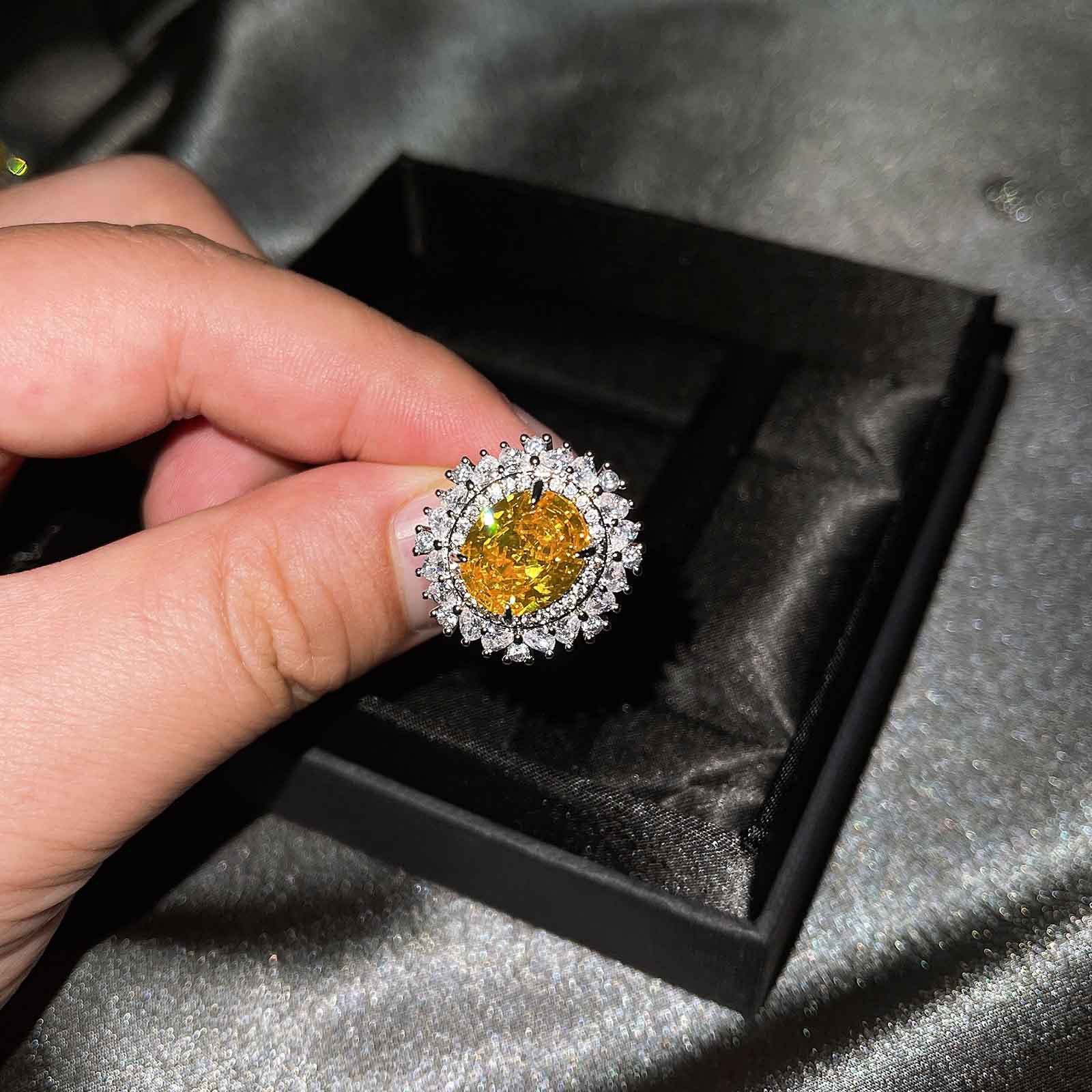 3 Color Available Super Shine Crystal Diamond Jewelry Sets | Crystal Earrings Crystal Pendant and Crystal Rings | Jewelry Sets for Women