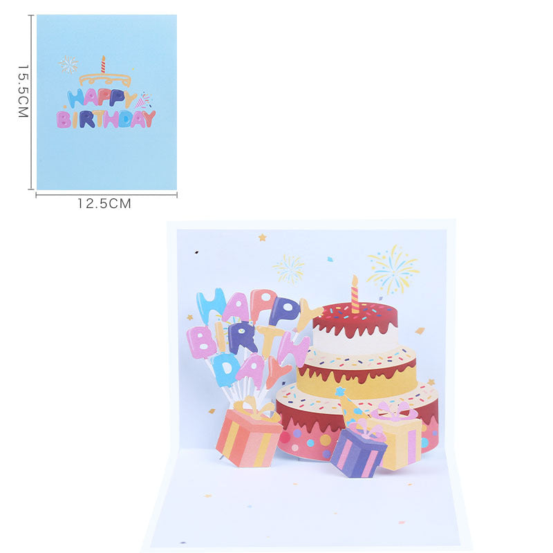 3D birthday Cards for Children Pop Up Greeting Cards, Funny Unique 3D Holiday Postcards