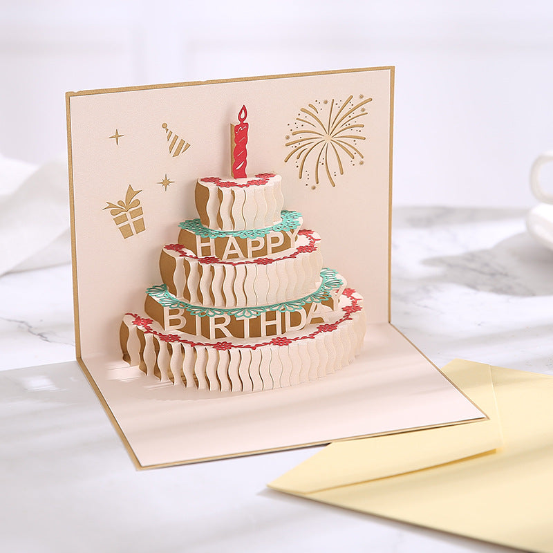 3D birthday Cards For Children Pop Up Greeting Cards, Funny Unique 3D Holiday Postcards - Gifts for Xmas, Thank You Cards