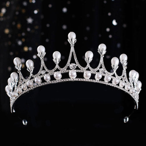 Wedding Tiaras | Pearl Wedding Crown | Diamond Bridal Crown for Wedding